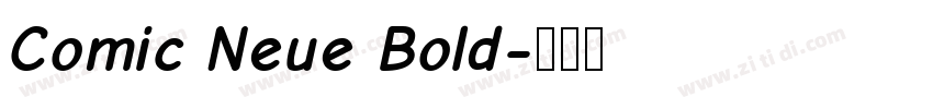 Comic Neue Bold字体转换